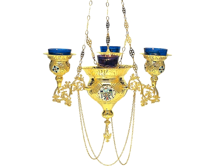 100-051.jpg Byzantine Oil lamp Chandelier
