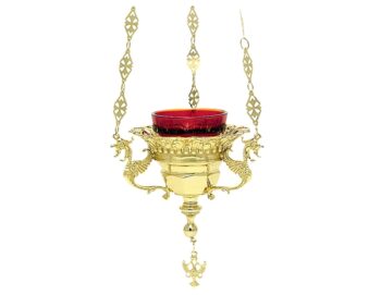 Byzantine Oil lamp with dragons