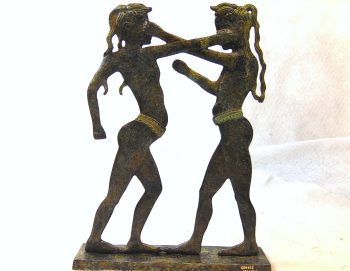Boxing Children Bronze sculpture