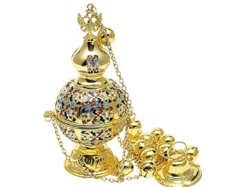 Greek Orthodox Enamel Incense Burner
