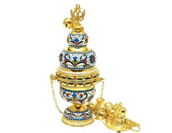 Greek Orthodox Enamel Incense Burner