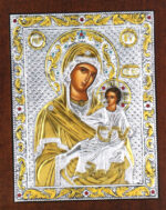 Theotokos Odigitria 24k gold with Swarovski crystals