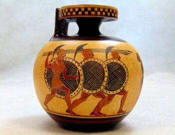 Black figured Aryballos