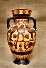 Black figured Rhodian Amphora