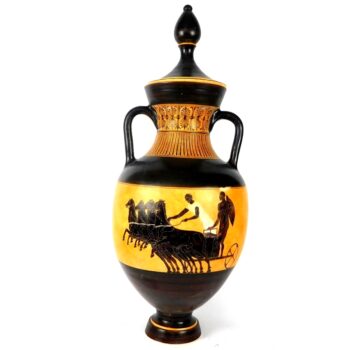 Black figured Panathenaic Amphora