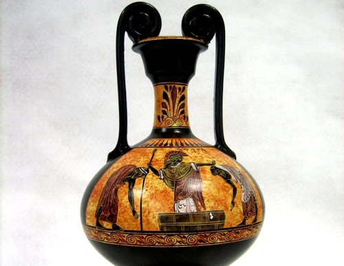 947NBx Black figured Wine Psykter