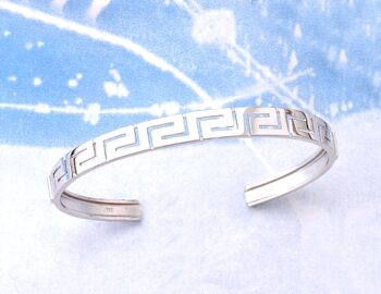 Greek Key Meander Bangle