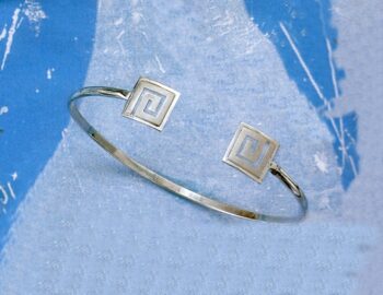 Greek Key Meander Bangle