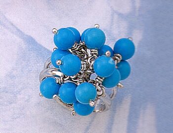 Ancient Greek Turquoise Grapes Ring