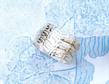 Greek Key Meander Ring