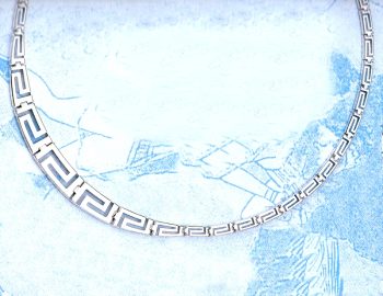 Greek Key Meander Necklace – 16 in.