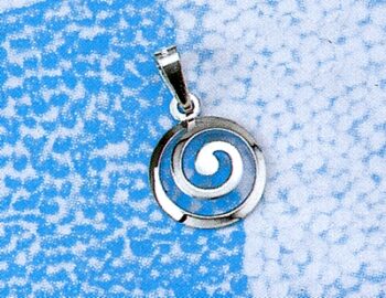 Spiral Greek Key Pendant