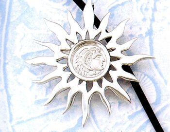 Blazing Sun with Alexander the Great Pendant