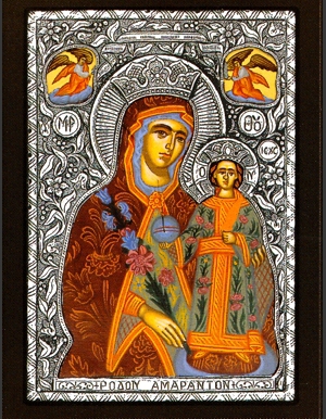 Virgin Mary with the Amaranth Rose