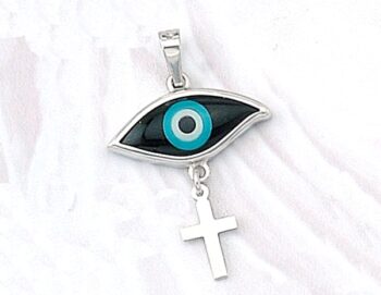 Greek “Mati” Pendant & Cross