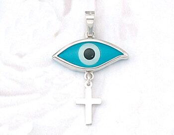 Greek “Mati” Pendant & Cross