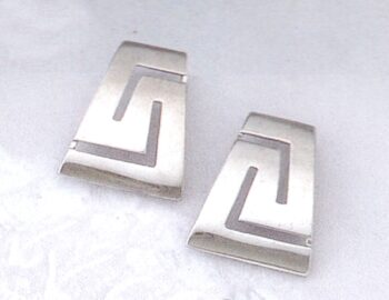 Greek Key Meander Earrings