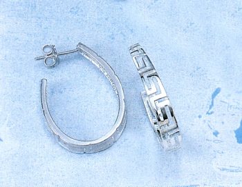Greek Key Meander Earrings