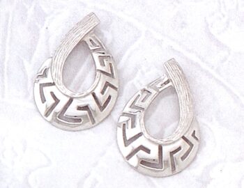 Greek Key Meander Earrings