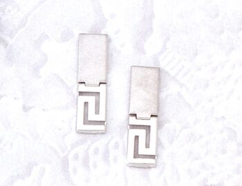 Greek Key Meander Earrings