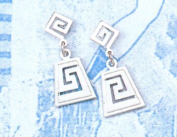 Greek Key Meander Earrings