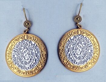 Phaistos Disk Earrings