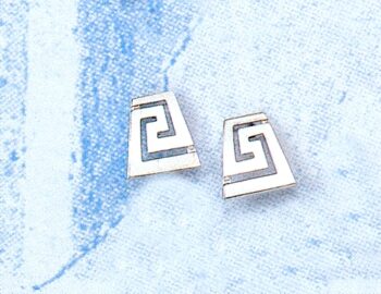 Greek Key Meander Earrings
