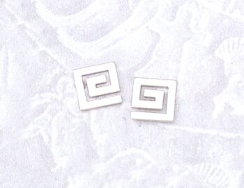 Greek Key Meander Earrings