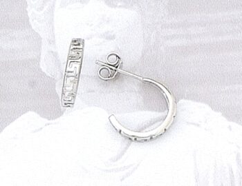Greek Key Meander Earrings – small