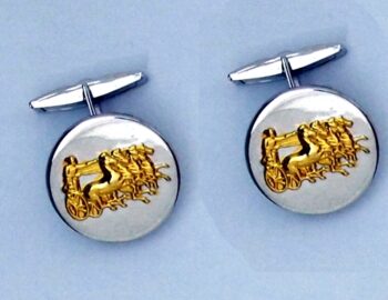 Silver Ancient Greek Chariot Cufflinks