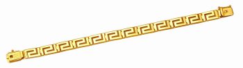 Gold Greek Key Meander Bracelet