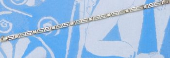 White gold Greek Key Meander Bracelet