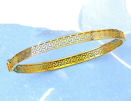 b367.jpg Gold Greek Key Meander Bangle
