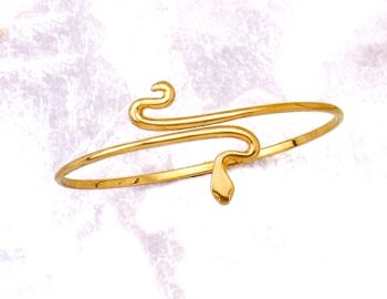 Gold Sacred Snake Bangle