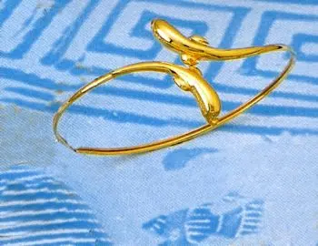 Gold Aegean Dolphins Bangle