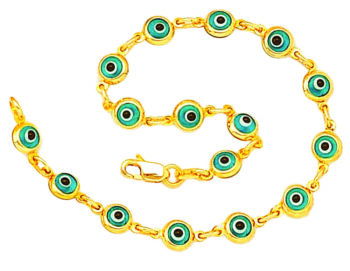 Gold Greek Mati Bracelet