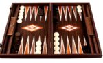 Walnut burl & Pearl Backgammon set