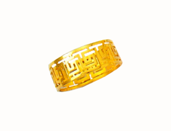 Gold Greek Key Wedding Ring