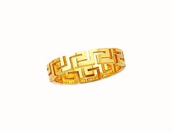 Gold Greek Key Wedding Ring