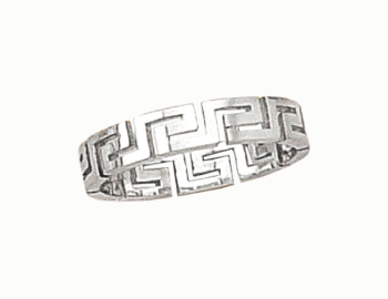 White Gold Greek Key Wedding Ring
