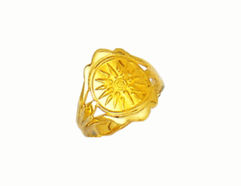 Gold Vergina Sun ring