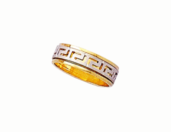 Gold Greek Key Wedding Ring