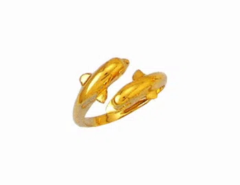 Gold Aegean Dolphins ring