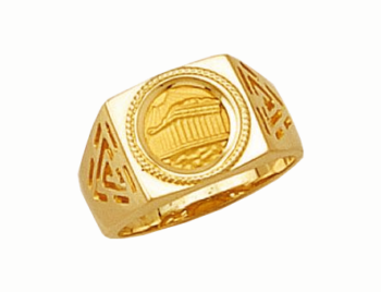 Gold Parthenon of Acropolis ring
