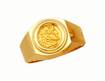 Gold Alexander the Great ring