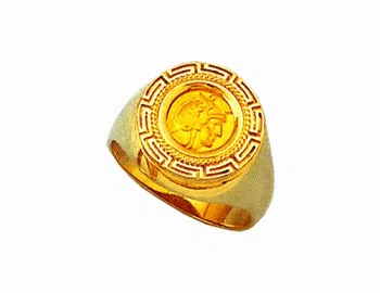 Gold Alexander the Great ring