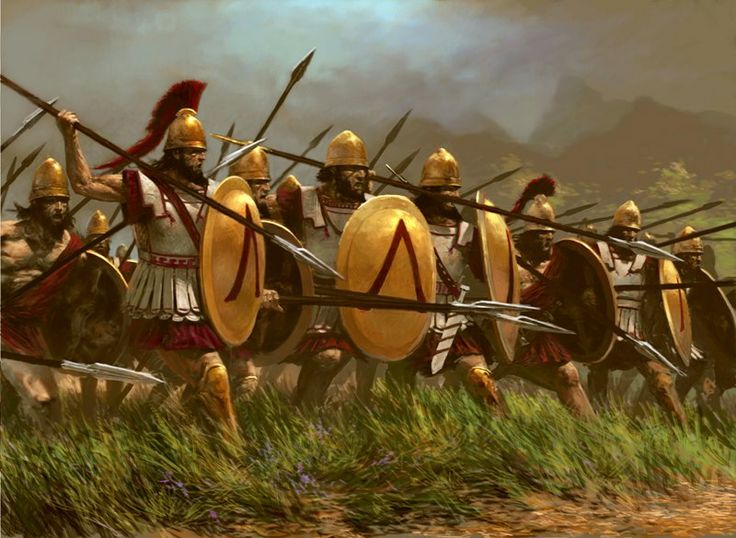 Charge of the Spartan phalanx at Platea