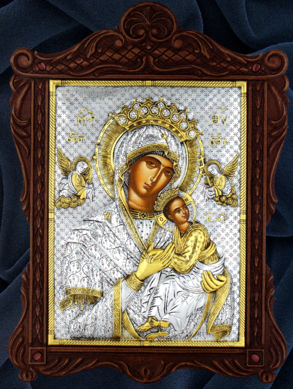 ex1003.jpg Theotokos Amolyntos 24k gold - Image 1