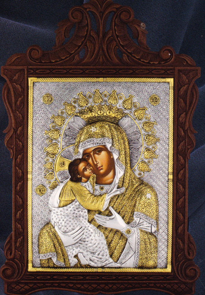 ex1004.jpg Theotokos Glykofilousa 24k gold - Image 1