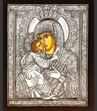 Theotokos Glykophilousa – Virgin Mary kissing Jesus affectionately